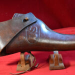 VERY SCARCE ROCK ISLAND ARSENAL 1911 DATED HOLSTER FOR THE US 1909 COLT .45 REVOVLER, NICE!