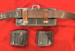 TUE JUL 7, ORIGINAL WWII GERMAN G43 MAGS WITH VERY RARE ORIGINAL MAG POUCH BELT AND BUCKLE - Image 3