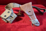 ORIGINAL US WWl 1911 PISTOL RIG, 1918 WARREN LEATHER GOODS CO. HOLSTER, LCC 1918 BELT & RUSSELL MAG POUCH, MINT!
