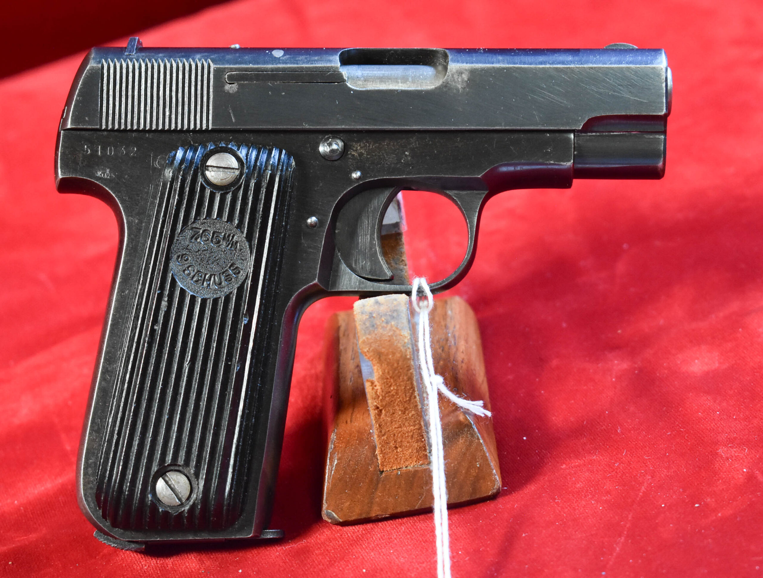 17UNIQUE-1 TUE AUG 4, OUTSTANDING NAZI OCCUPATION FRENCH UNIQUE 17 PISTOL, VERY SHARP! TOUGH TO FIND THIS CRISP! - Image 1