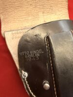 ORIGINAL WW2 WALTHER PPK POLICE HOLSTER 1943 OTTO SINDEL BERLIN MARKED POLICE B - Image 3
