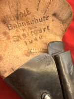 MON SEPT 14, EXTREMELY RARE REICHSBAHN WALTHER PP HOLSTER…MARKED BAHNSCHUTZ R.B.D. STUGGART 1940 - Image 4