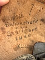 MON SEPT 14, EXTREMELY RARE REICHSBAHN WALTHER PP HOLSTER…MARKED BAHNSCHUTZ R.B.D. STUGGART 1940 - Image 2
