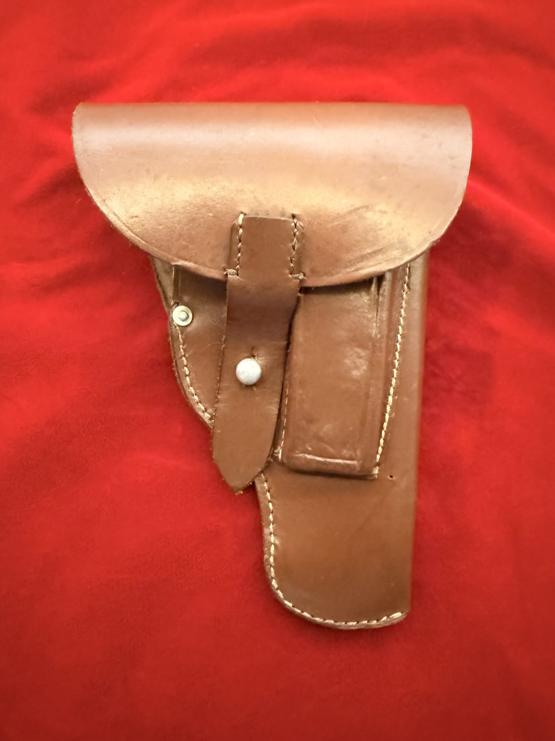 IMG_5505 MON SEPT 14, MINT Original German WWll Schambach & Co., Berlin 1942 Nazi Police Eagle/B marked holster for the Mauser Hsc – Sauer 38h - Image 1