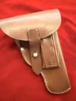 MON SEPT 14, MINT Original German WWll Schambach & Co., Berlin 1942 Nazi Police Eagle/B marked holster for the Mauser Hsc – Sauer 38h - Image 6