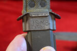 THU JUL 24, US WWII SCARCE MAKER, AERIAL GUARD MARKED, M3 FIGHTING KNIFE WITH M8 SCABBARD, MINT COLLECTOR GRADE! - Image 6