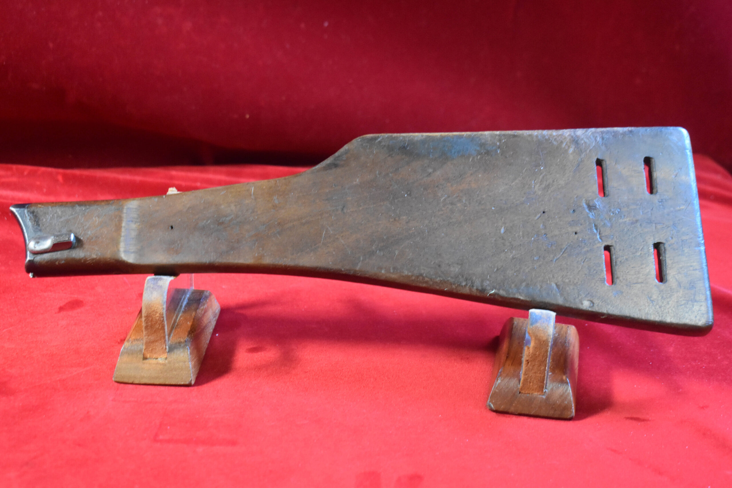 LUST-2 GERMAN WWI ARTILLERY LUGER STOCK BOARD, NICE! - Image 1